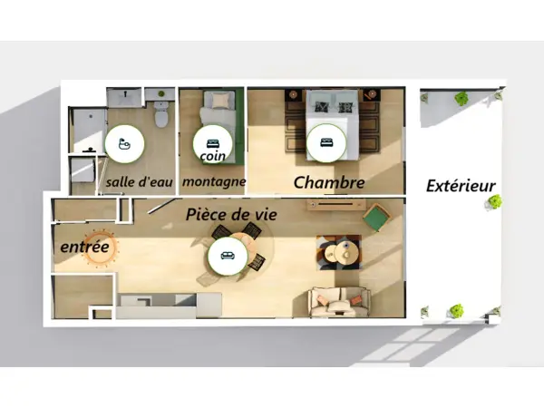ST CHAFFREY 05330 – Vente Appartement 2&nbsp;pièces 1&nbsp;chambre