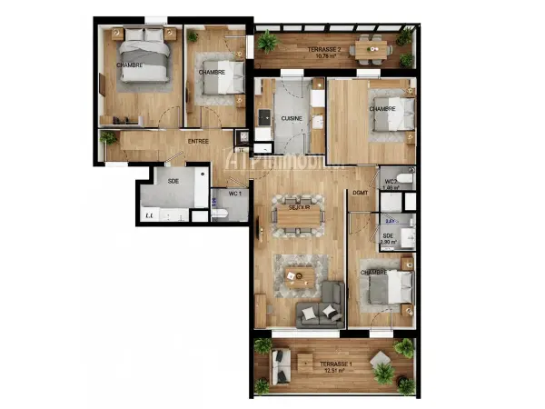 GAP 05000 – Vente Appartement 5&nbsp;pièces 4&nbsp;chambres