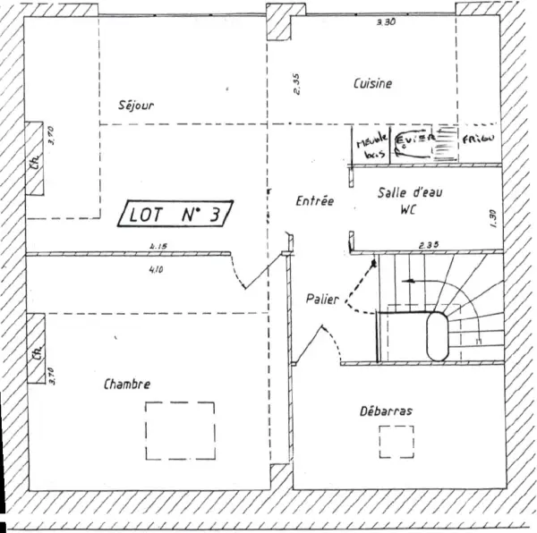Périgueux 24000 – Vente appartement 2&nbsp;pièces 1&nbsp;chambre