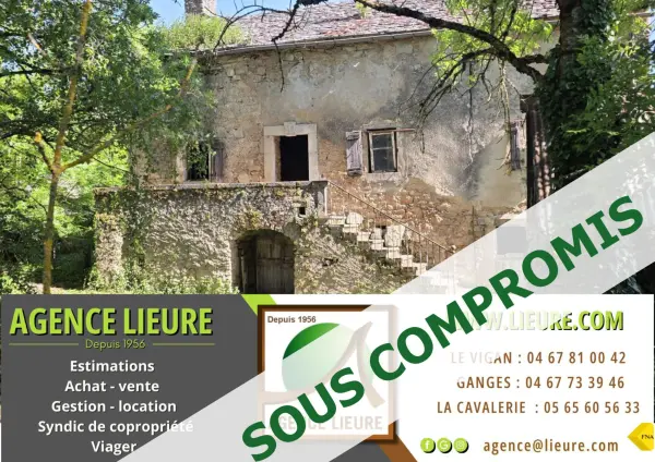Nant 12230 – Vente maison/villa 3&nbsp;pièces 2&nbsp;chambres