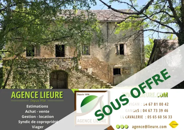 Nant 12230 – Vente maison/villa 3&nbsp;pièces 2&nbsp;chambres