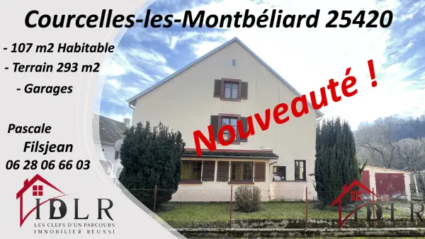 Courcelles-lès-Montbéliard 25420 – Vente maison/villa 7&nbsp;pièces 4&nbsp;chambres