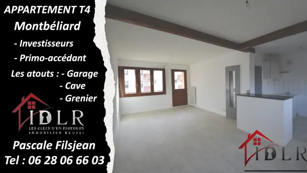 Montbéliard 25200 – Vente appartement 4&nbsp;pièces 2&nbsp;chambres