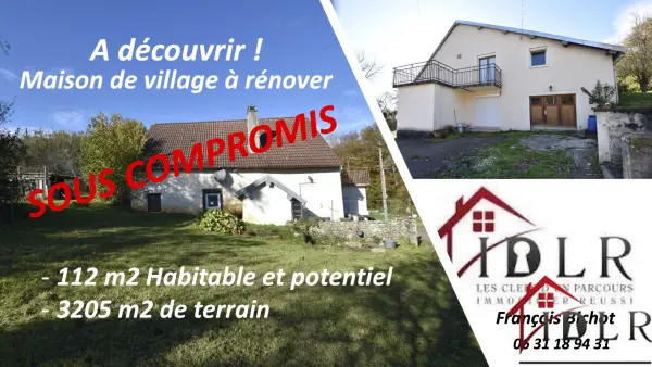 Fontaine-lès-Clerval 25340 – Vente maison/villa 5&nbsp;pièces 3&nbsp;chambres