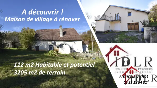 Fontaine-lès-Clerval 25340 – Vente maison/villa 5&nbsp;pièces 3&nbsp;chambres