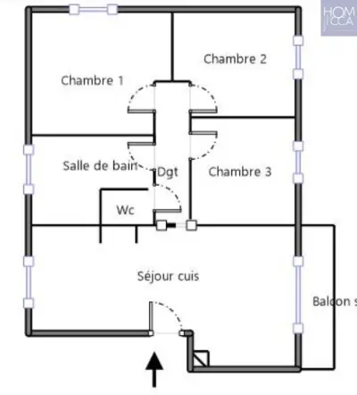 Villeurbanne 69100 – Vente appartement 4&nbsp;pièces 3&nbsp;chambres