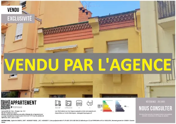 Perpignan 66000 – Vente appartement 3&nbsp;pièces 2&nbsp;chambres