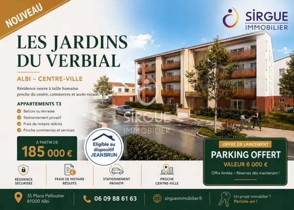 Albi 81000 – Vente appartement 3&nbsp;pièces 2&nbsp;chambres