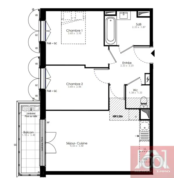 Villeneuve-Saint-Georges 94190 – Vente appartement 3&nbsp;pièces 2&nbsp;chambres