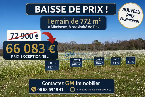Dax 40100 – Vente terrain