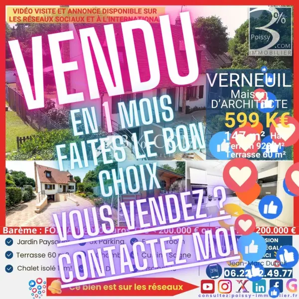 Verneuil-sur-Seine 78480 – Vente de prestige maison/villa 5&nbsp;pièces 4&nbsp;chambres