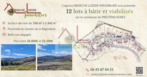 Prévenchères 48800 – Vente terrain