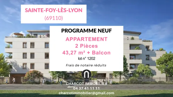 Sainte Foy lès Lyon 69110 – Vente appartement 2&nbsp;pièces 1&nbsp;chambre