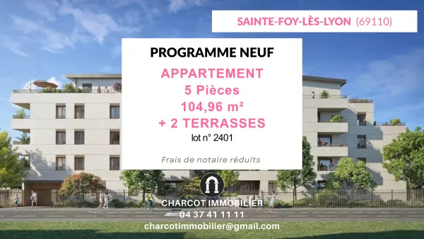 Sainte Foy lès Lyon 69110 – Vente appartement 5&nbsp;pièces 4&nbsp;chambres