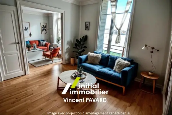 Tours 37000 – Vente appartement 3&nbsp;pièces 2&nbsp;chambres