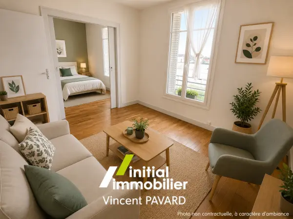 Tours 37000 – Vente appartement 3&nbsp;pièces 2&nbsp;chambres