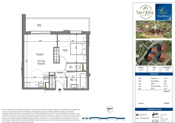 Cordon 74700 – Vente appartement 2&nbsp;pièces 1&nbsp;chambre