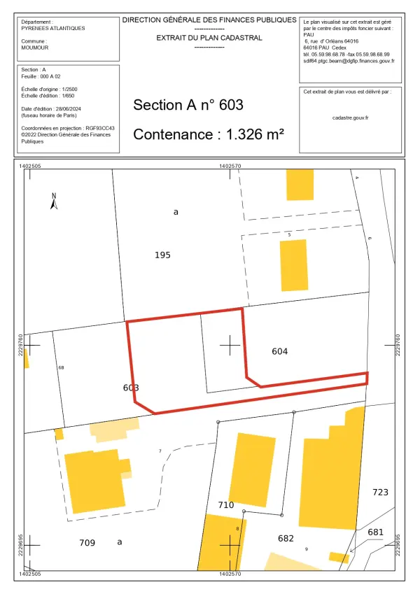 Moumour 64400 – Vente terrain