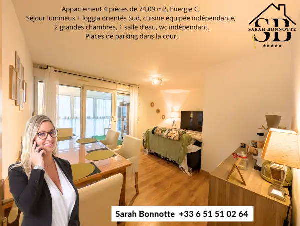 Saint-Louis 68300 – Vente appartement 4&nbsp;pièces 2&nbsp;chambres