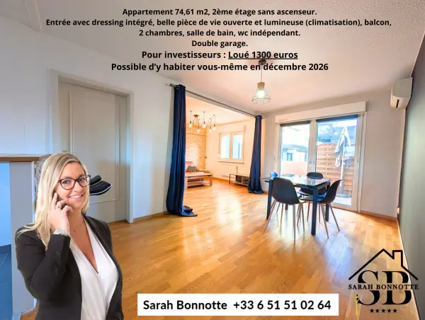 Saint-Louis 68300 – Vente appartement 4&nbsp;pièces 2&nbsp;chambres