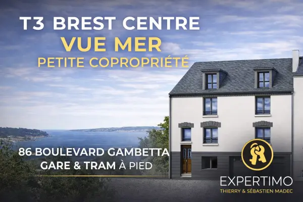 Brest 29200 – Vente de prestige appartement 3&nbsp;pièces 2&nbsp;chambres