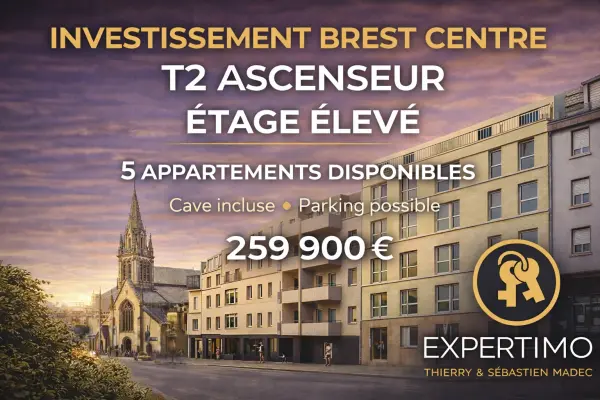 Brest 29200 – Vente appartement 2&nbsp;pièces 1&nbsp;chambre