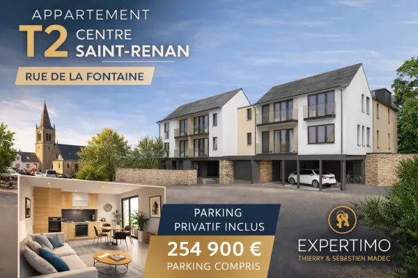 Saint-Renan 29290 – Vente appartement 2&nbsp;pièces 1&nbsp;chambre