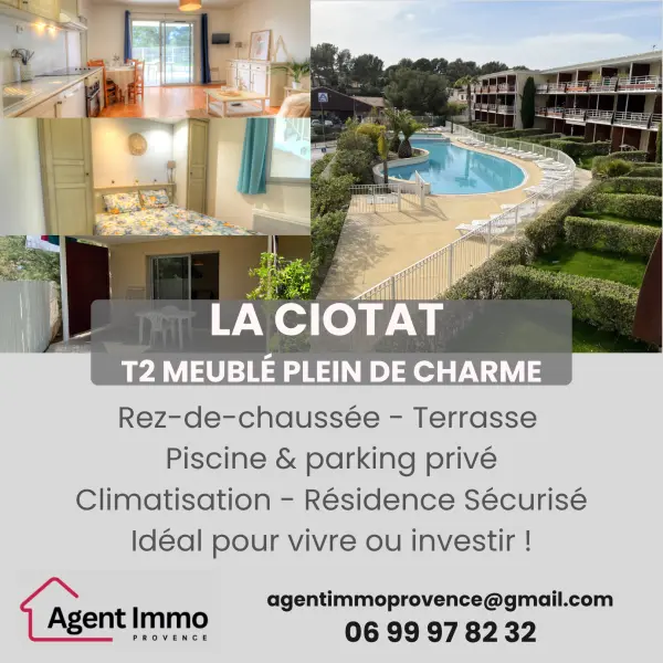 La Ciotat 13600 – Vente appartement 2&nbsp;pièces 1&nbsp;chambre