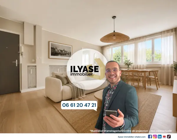 Chalon-sur-Saône 71100 – Vente appartement 3&nbsp;pièces 2&nbsp;chambres