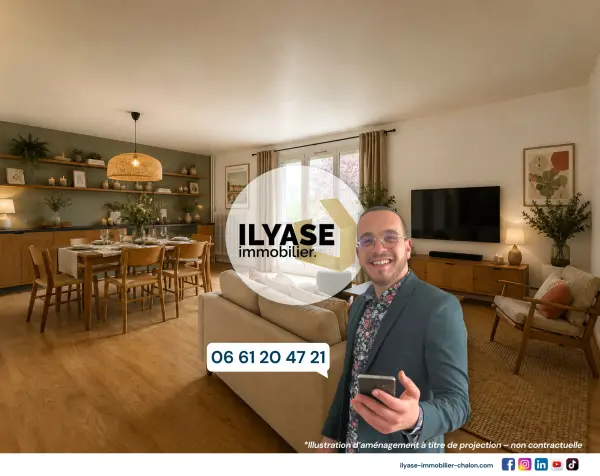 Chalon-sur-Saône 71100 – Vente appartement 3&nbsp;pièces 2&nbsp;chambres