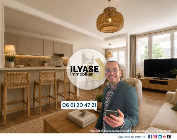 Chalon-sur-Saône 71100 – Vente appartement 4&nbsp;pièces 3&nbsp;chambres
