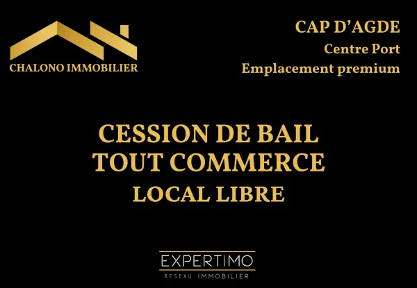 Le Cap d&rsquo;Agde 34300 – Cession de bail local