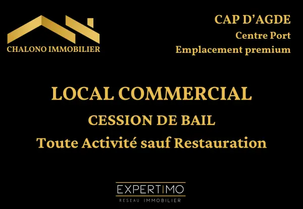 Le Cap d&rsquo;Agde 34300 – Cession de bail local