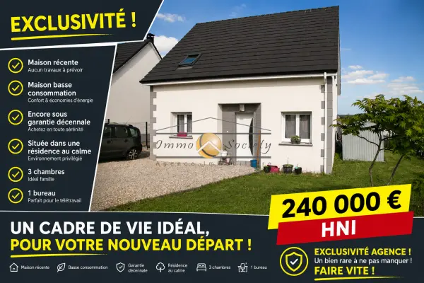Val-de-Reuil 27100 – Vente maison/villa 5&nbsp;pièces 3&nbsp;chambres