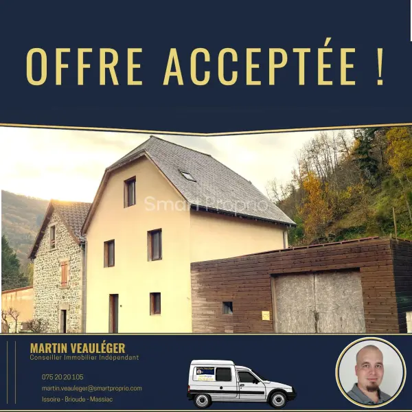 Molompize 15500 – Vente maison/villa 5&nbsp;pièces 4&nbsp;chambres