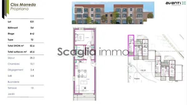 Propriano 20110 – Vente appartement 2&nbsp;pièces 1&nbsp;chambre