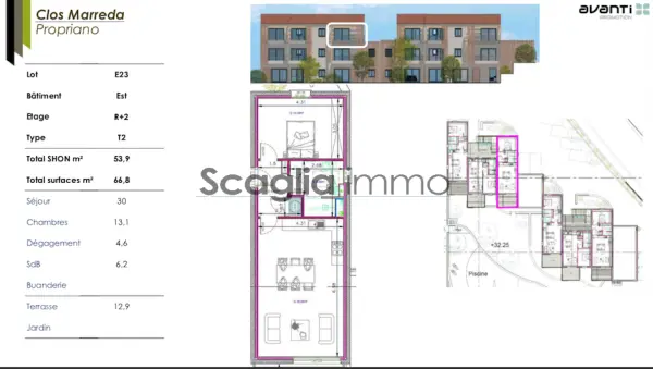 Propriano 20110 – Vente appartement 2&nbsp;pièces 1&nbsp;chambre