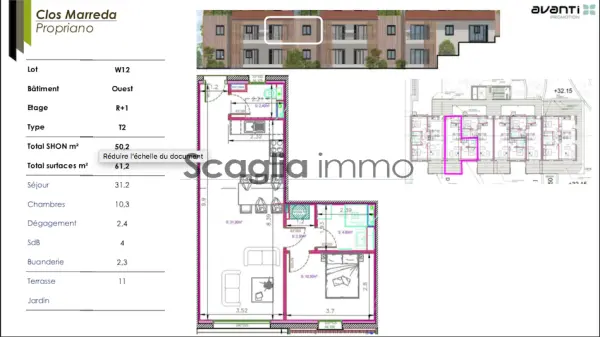 Propriano 20110 – Vente appartement 2&nbsp;pièces 1&nbsp;chambre