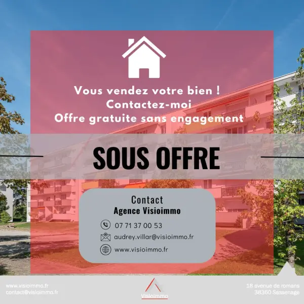 Fontaine 38600 – Vente appartement 3&nbsp;pièces 2&nbsp;chambres