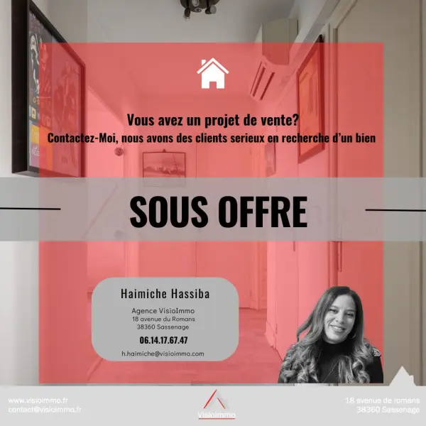 Sassenage 38360 – Vente appartement 3&nbsp;pièces 1&nbsp;chambre